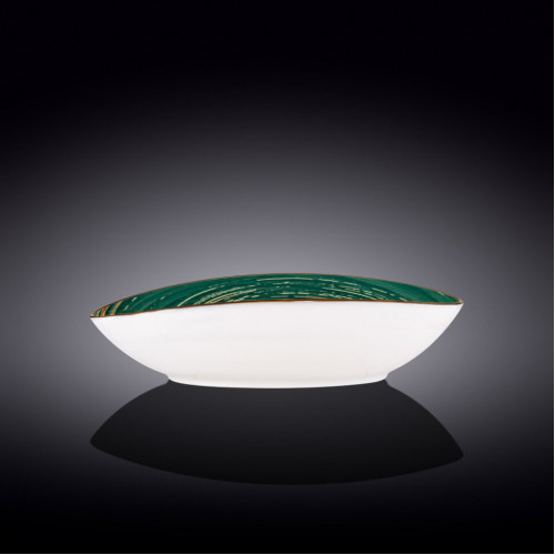Блюдо овальное глубокое Wilmax Spiral Green WL-669541 / A (30х19.5х7 см)